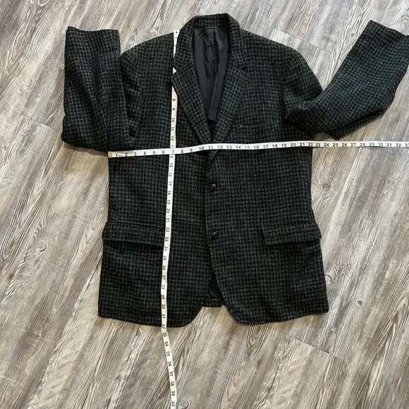 Vintage Harris Tweed 100% Wool Houndstooth Blazer Jacket – 44R - Picture 7 of 9